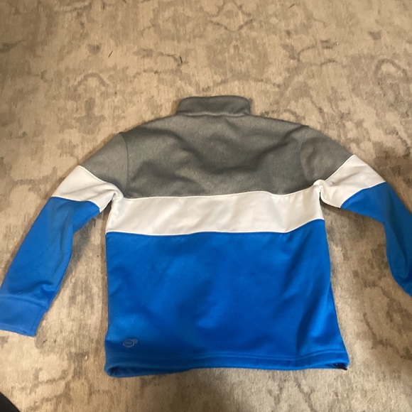 Clearance, Puma power warm grey/ white and blue pullover - Picture 2 of 4